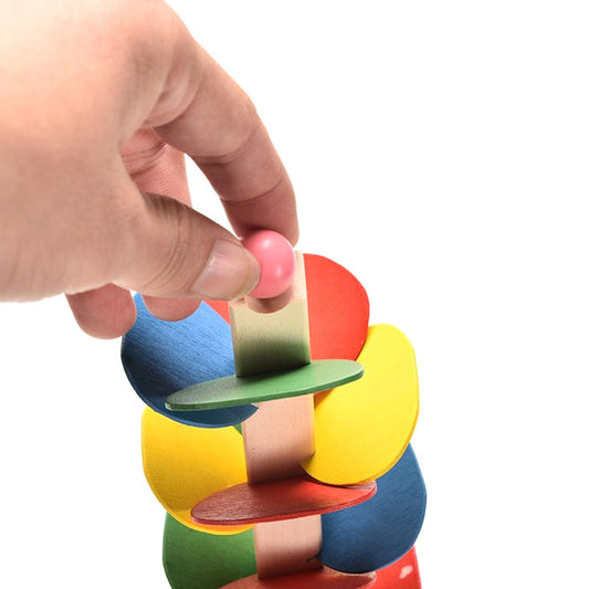 Montessori Wooden Marble Run – Rolling Ball Tree Toy