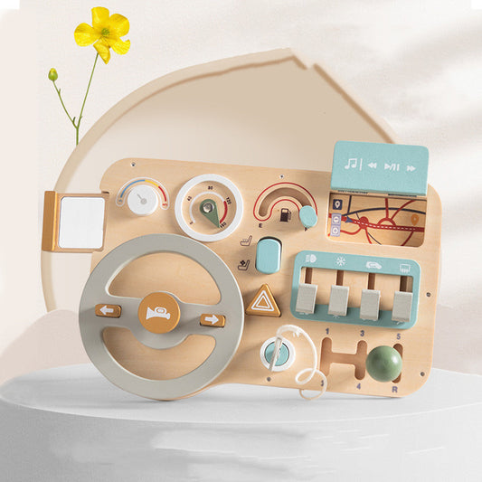 Montessori Wooden Busy Board – Fine Motor & Sensory Activity Toy