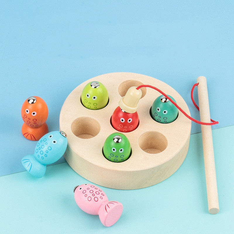 Wooden Montessori Magnetic Fishing Toy – Development Game