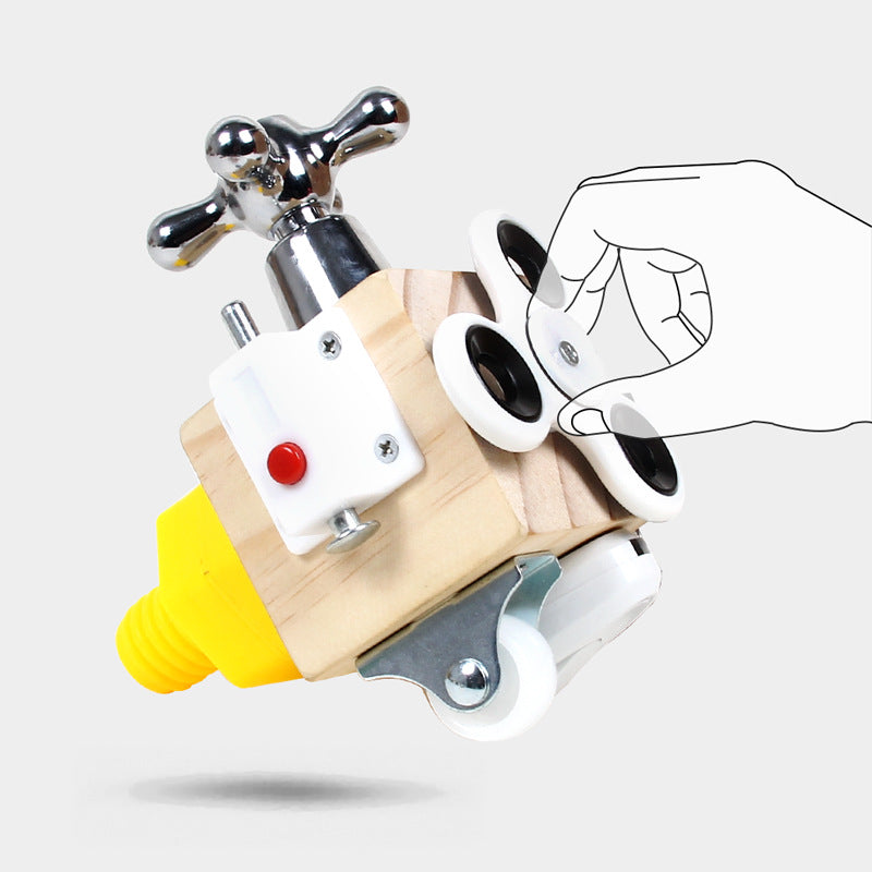 Wooden Montessori Busy Cube – Sensory Fine Motor Learning Toy