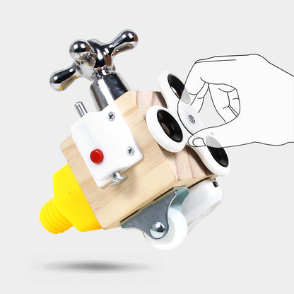 Wooden Montessori Busy Cube – Sensory Fine Motor Learning Toy