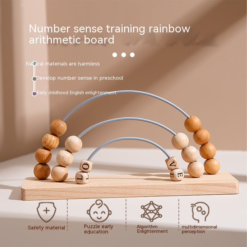 Montessori Wooden Counting & Bead Maze Toy