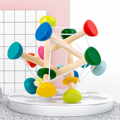 Montessori Sensory Grip Toy – Wooden Elastic Development Toy