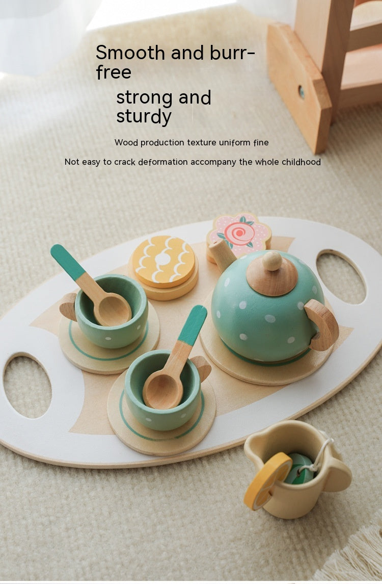 Wooden Afternoon Tea Pretend Play Set | Montessori Role Play Toy
