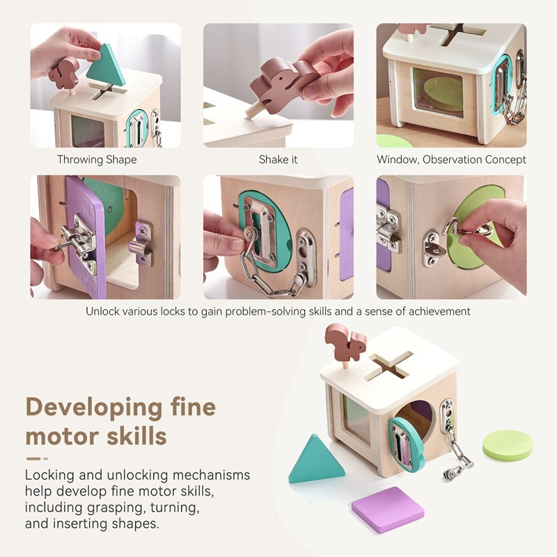Montessori Lock & Key Activity Cube