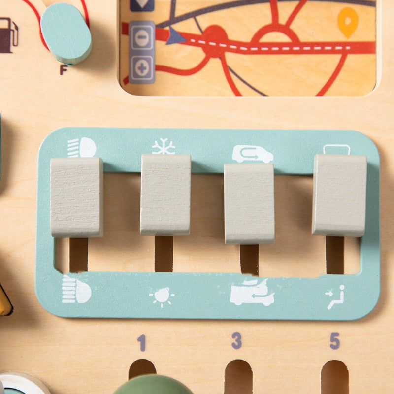 Montessori Wooden Busy Board – Fine Motor & Sensory Activity Toy