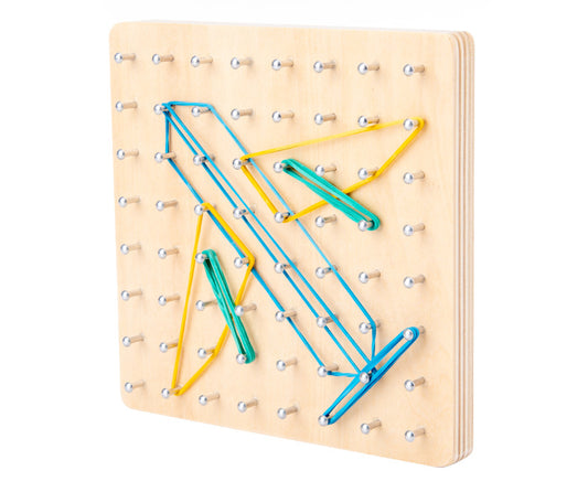 Montessori Wooden Geoboard – Early Maths Learning Toy