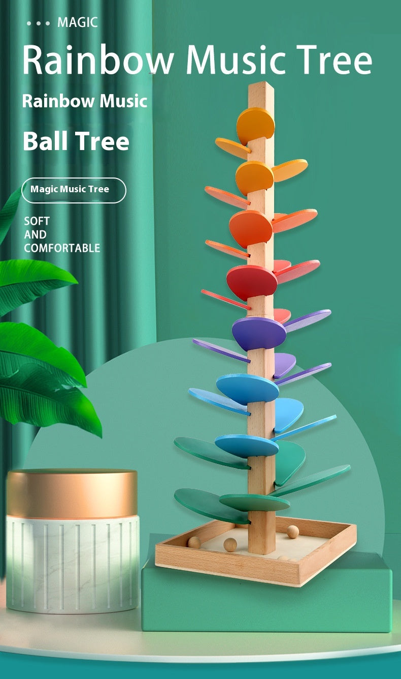 Montessori Rainbow Ball Drop Tree