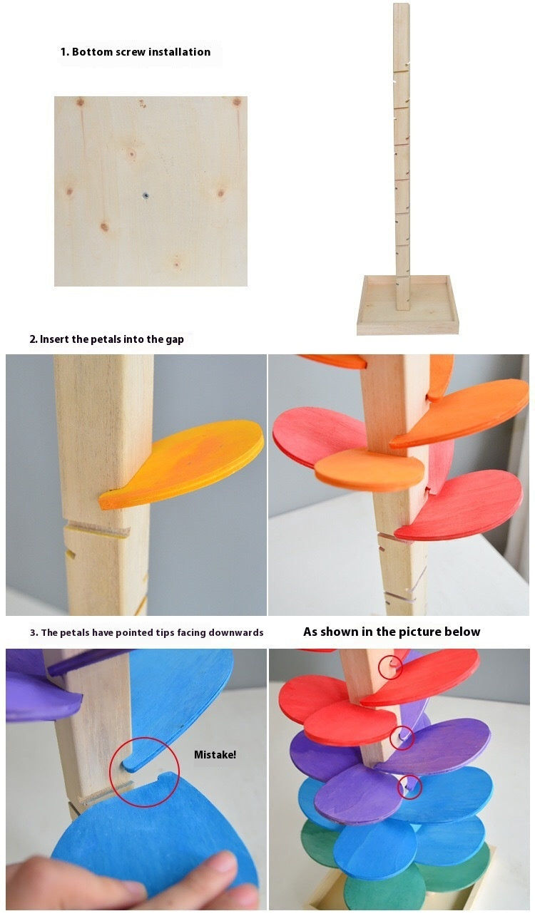Montessori Rainbow Ball Drop Tree