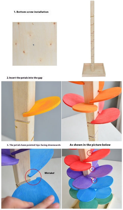 Montessori Rainbow Ball Drop Tree