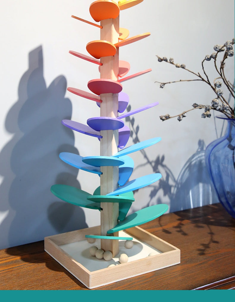 Montessori Rainbow Ball Drop Tree